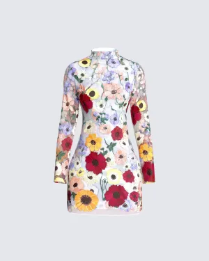 Alora Flower Mini Dress