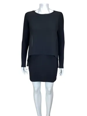 BCBGengeration, Women's Layered Mini Dress, Black, Size XS
