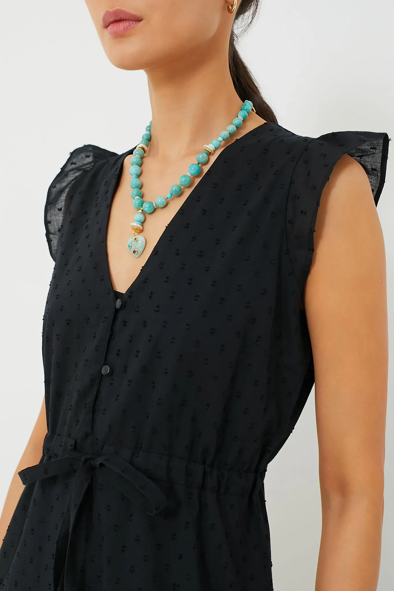 Black Swiss Dot Surya Dress