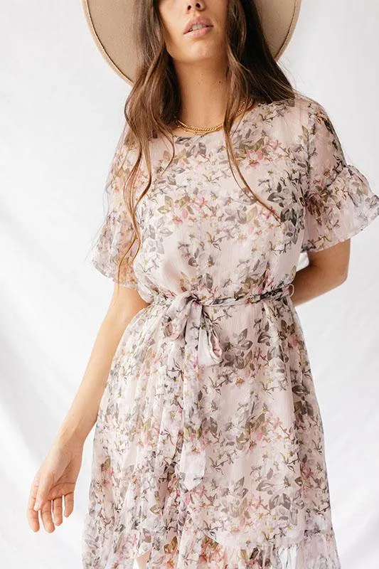 Blooming Floral Ruffled Mini Dress