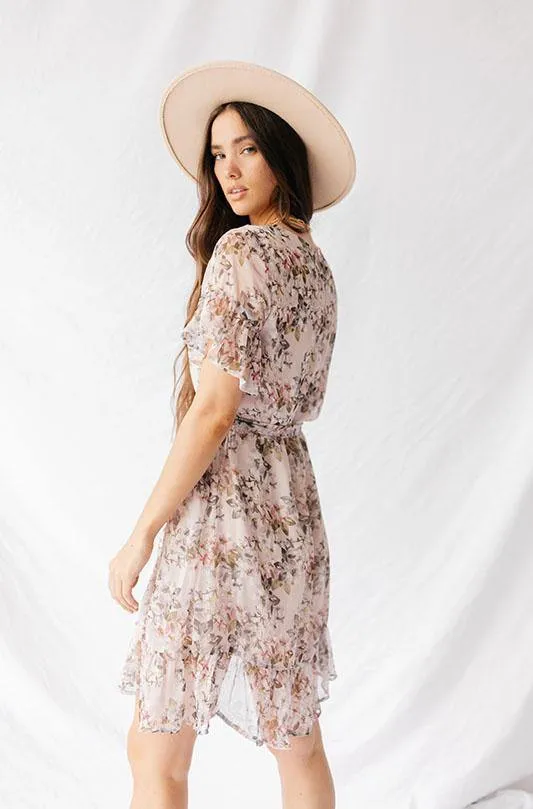 Blooming Floral Ruffled Mini Dress