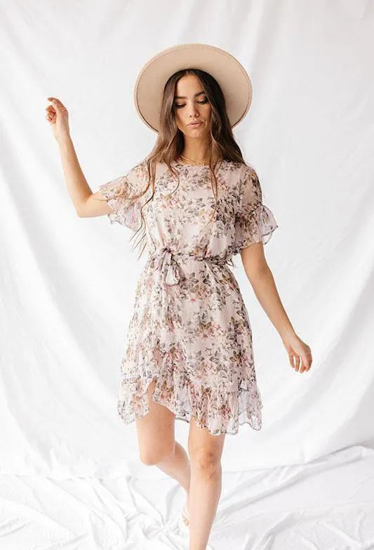 Blooming Floral Ruffled Mini Dress
