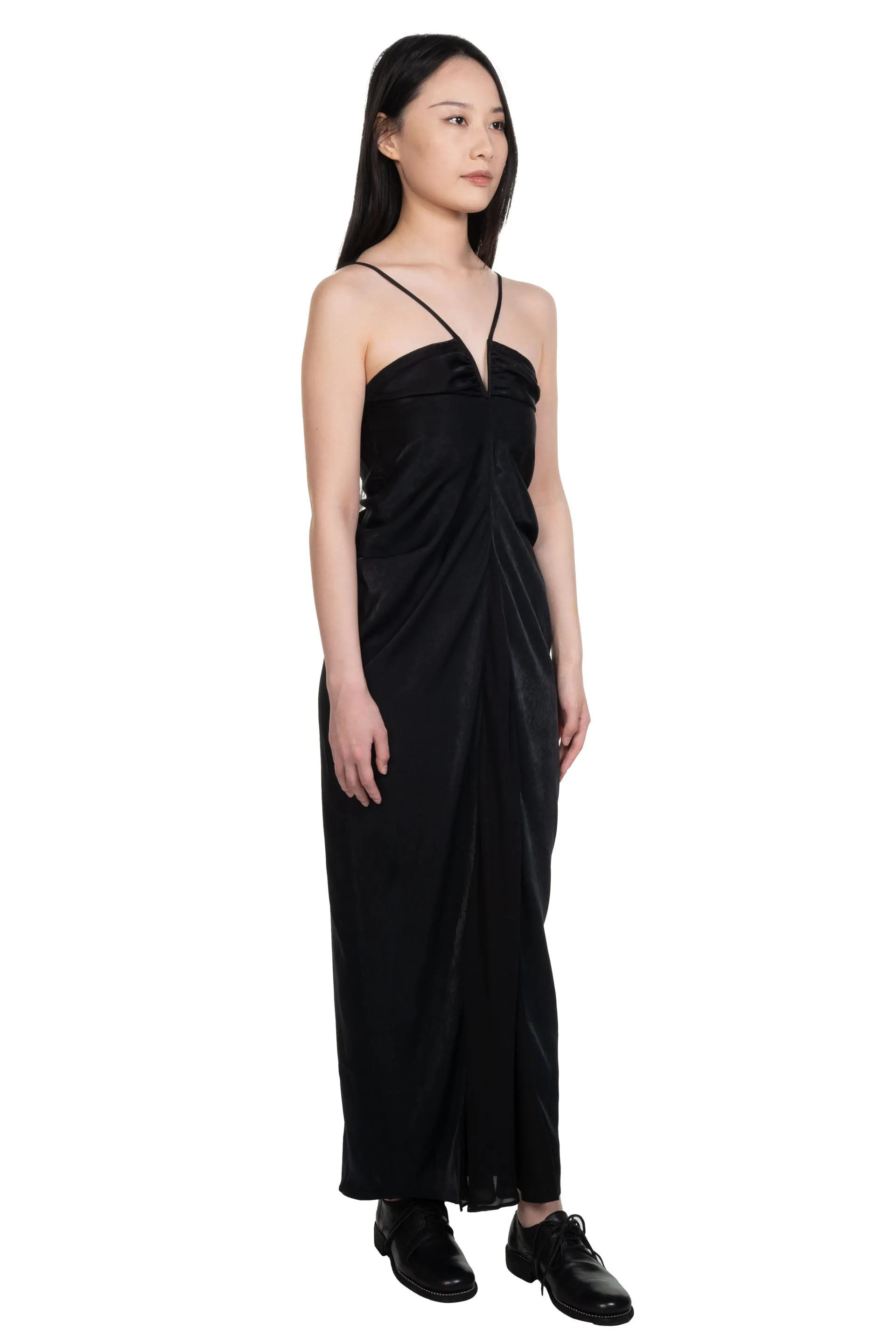 Chiffon Panel Drape Dress