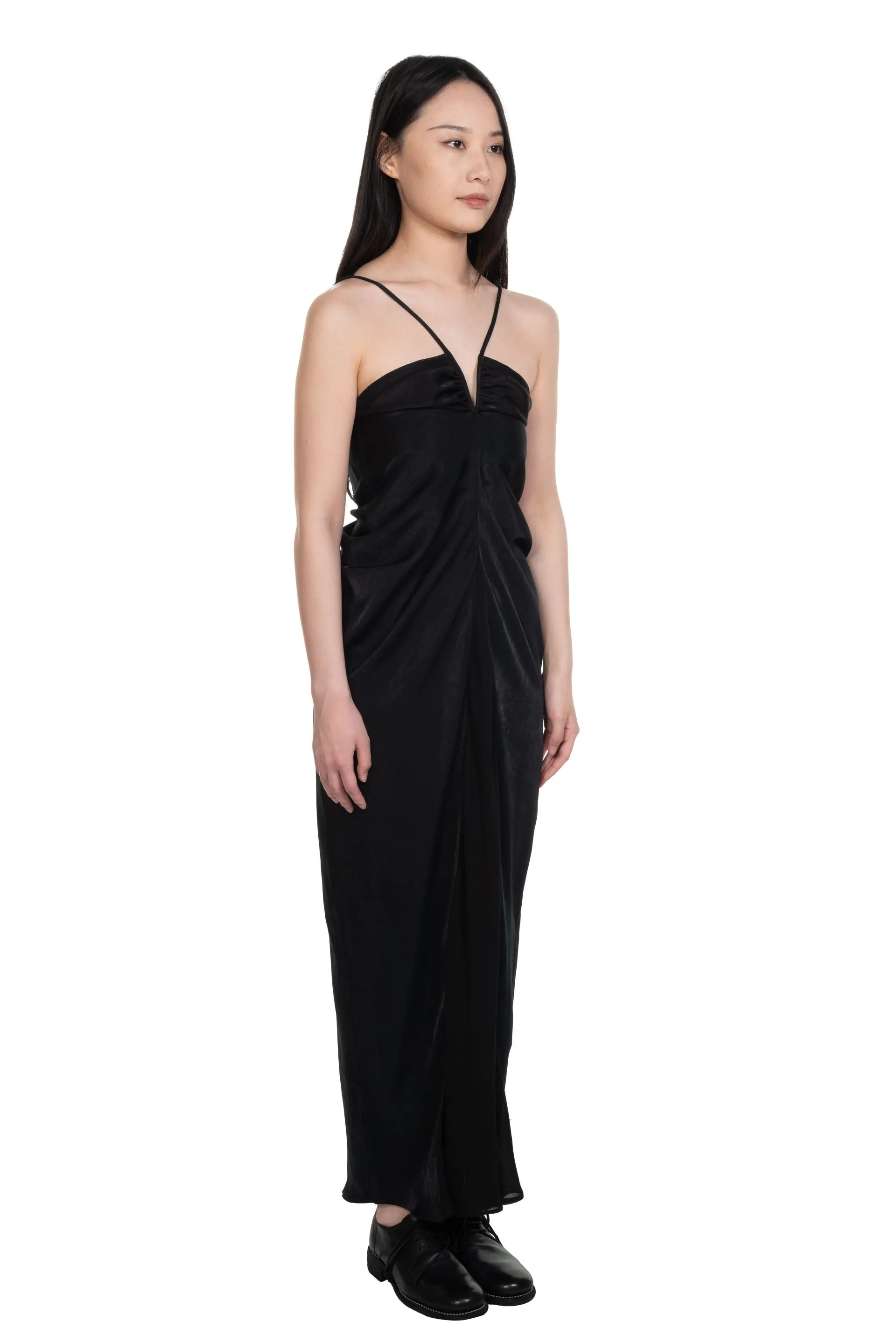 Chiffon Panel Drape Dress