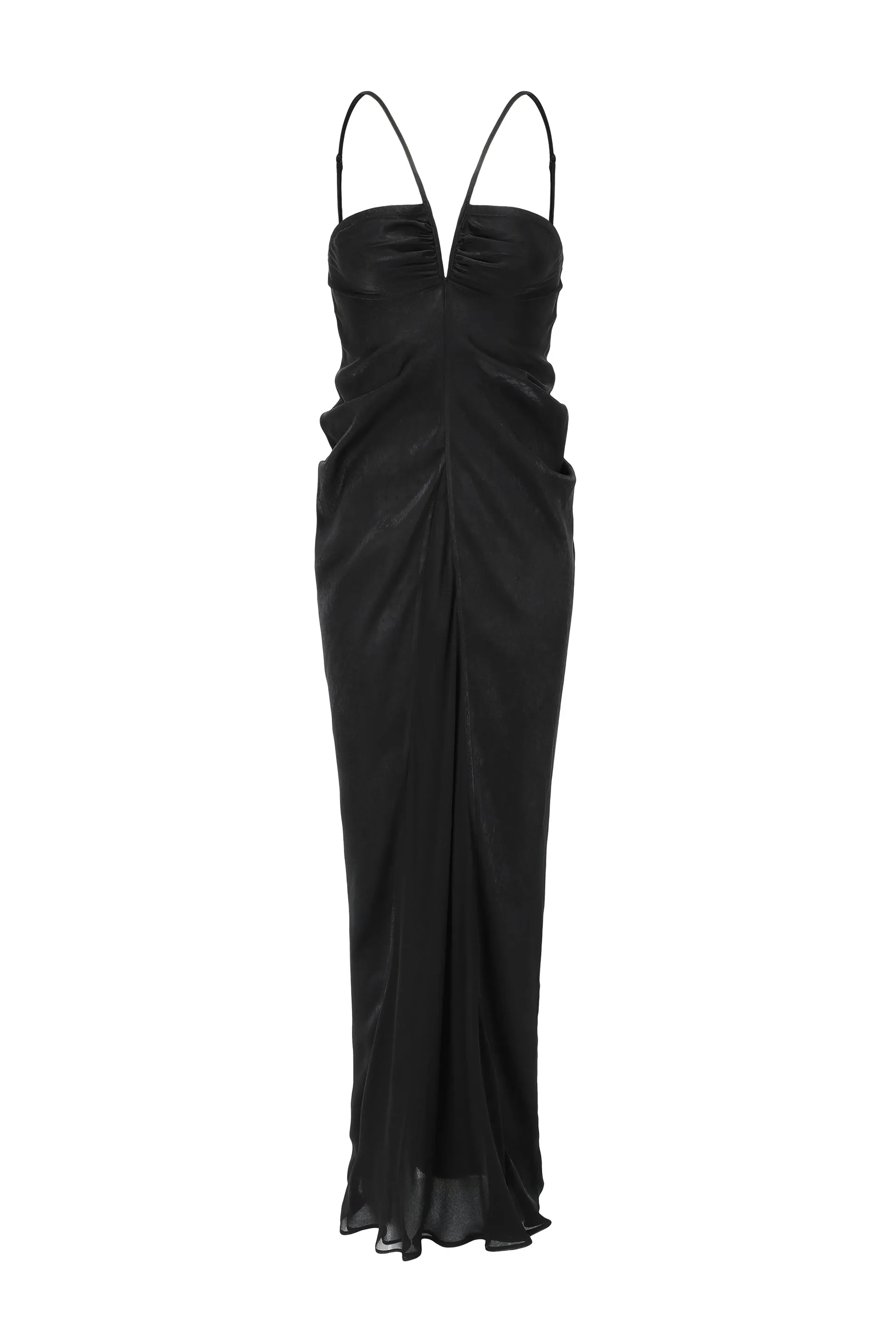 Chiffon Panel Drape Dress