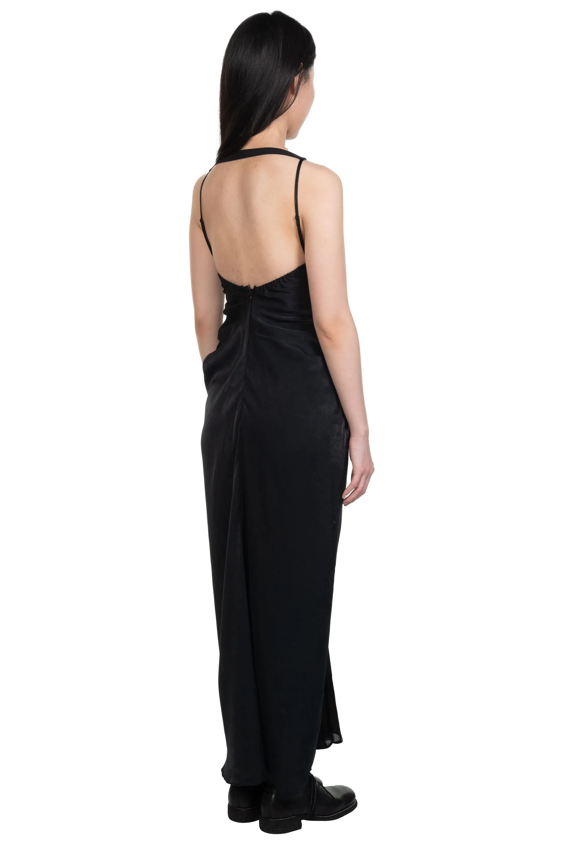 Chiffon Panel Drape Dress