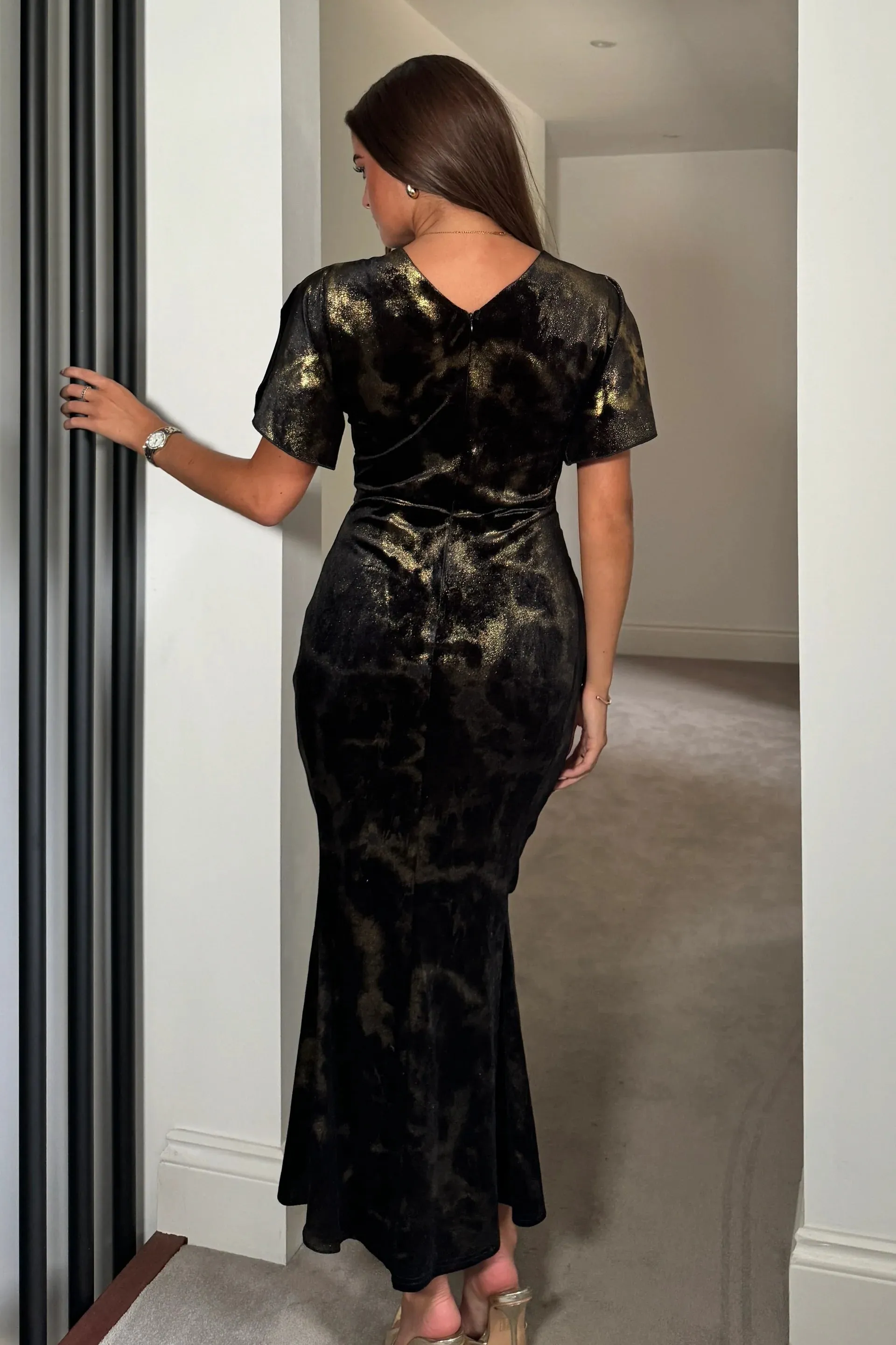 Cleo Black & Gold Dress