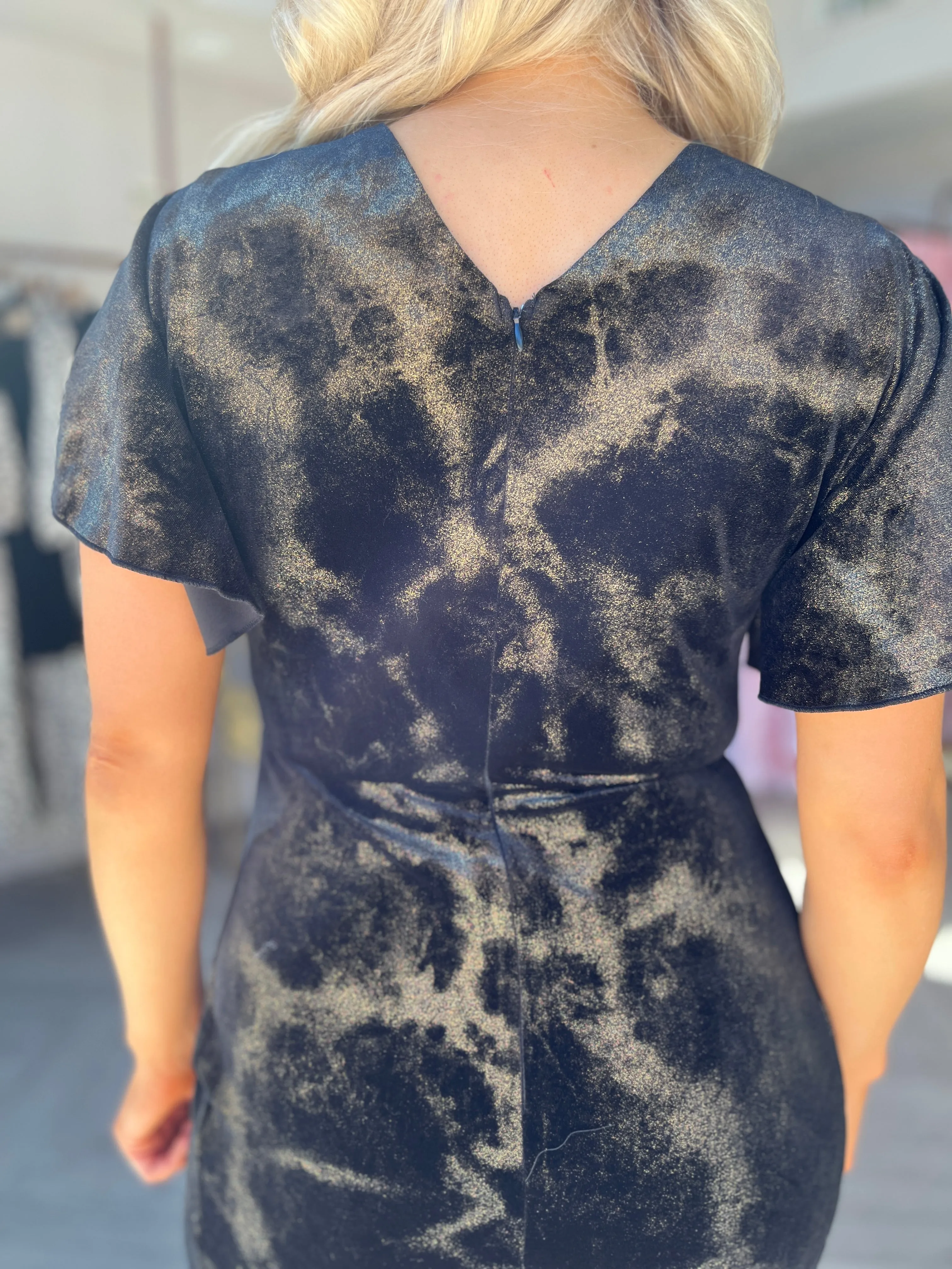 Cleo Black & Gold Dress