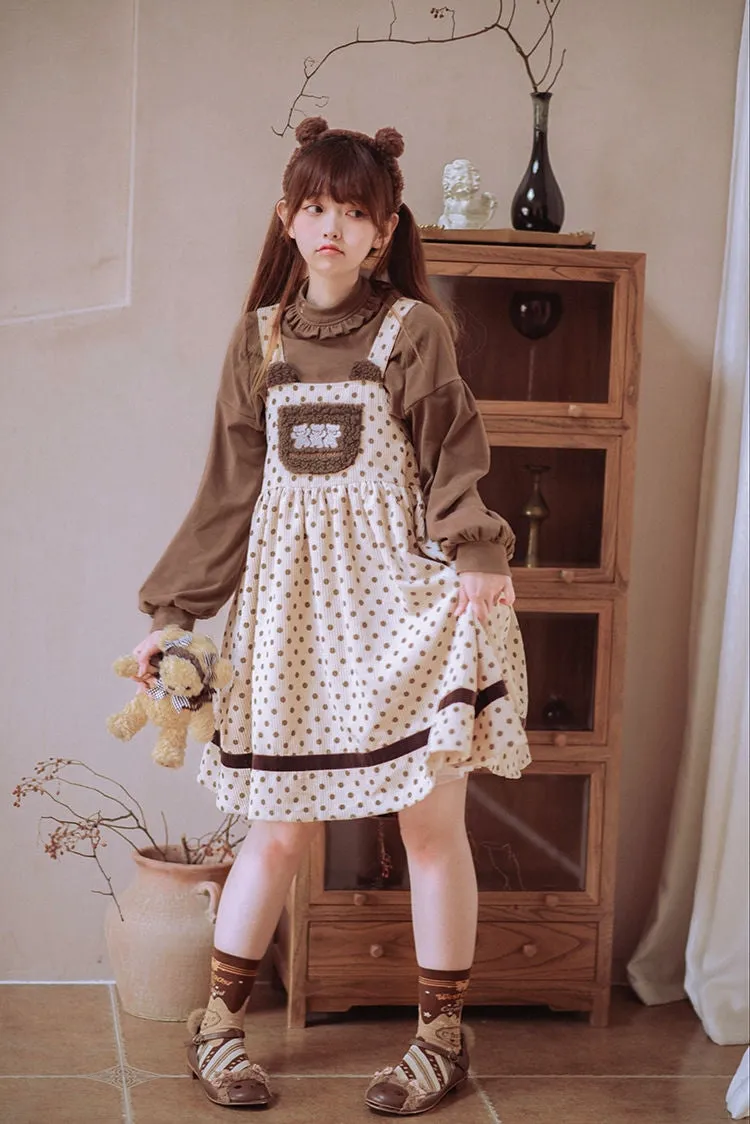 Corduroy Teddy Overall Dress