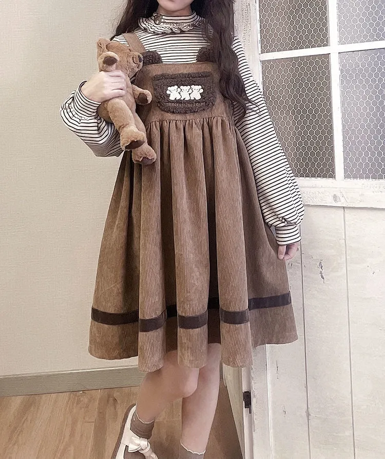 Corduroy Teddy Overall Dress