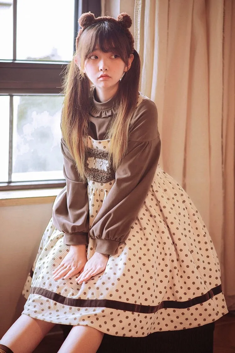 Corduroy Teddy Overall Dress