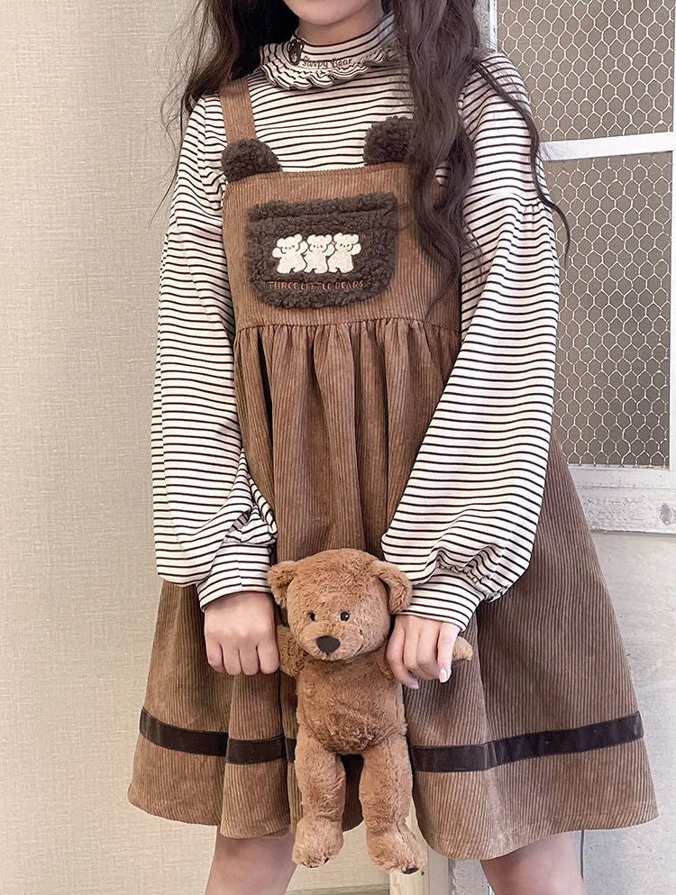 Corduroy Teddy Overall Dress