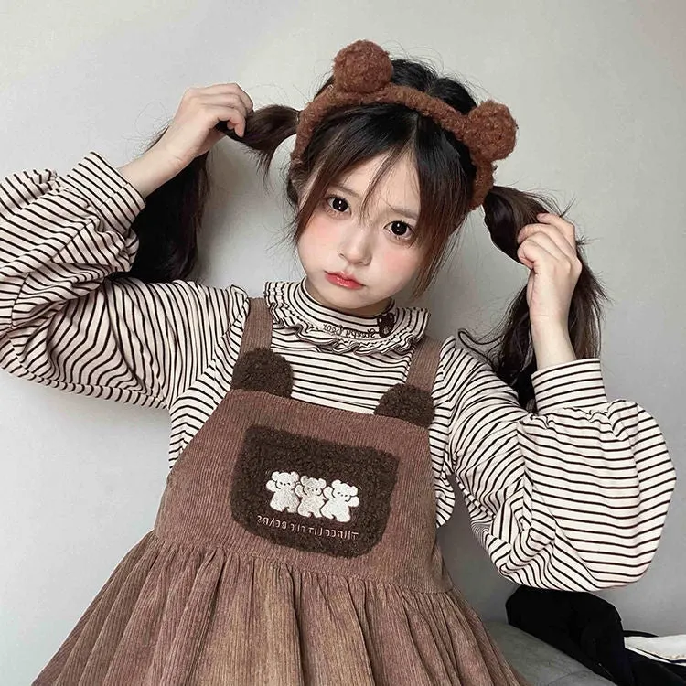 Corduroy Teddy Overall Dress