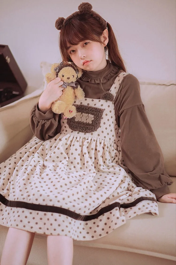 Corduroy Teddy Overall Dress