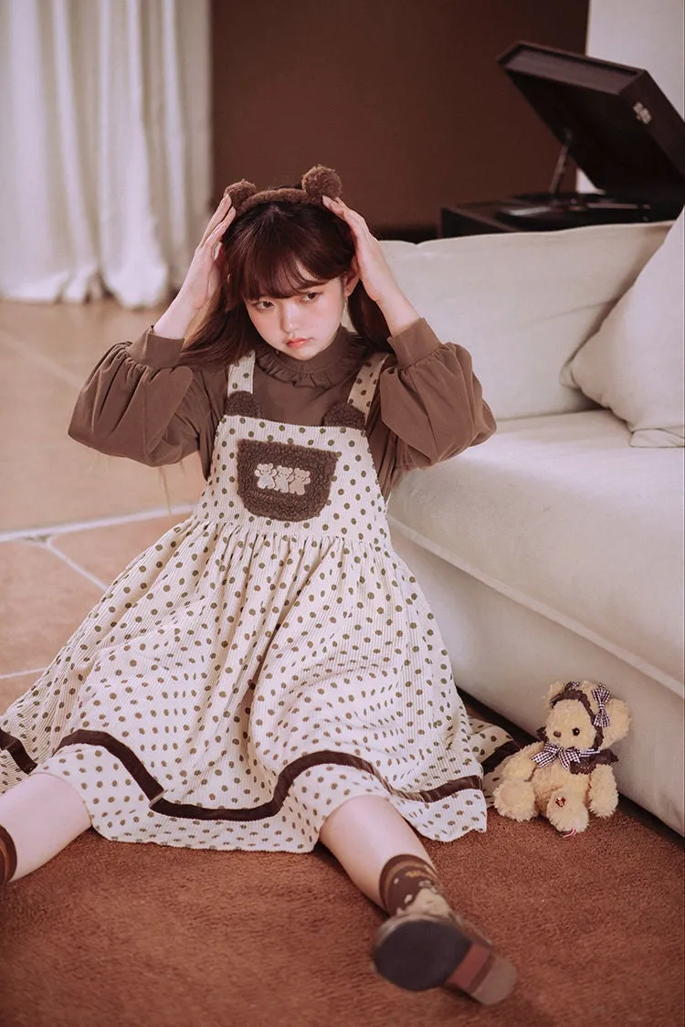 Corduroy Teddy Overall Dress