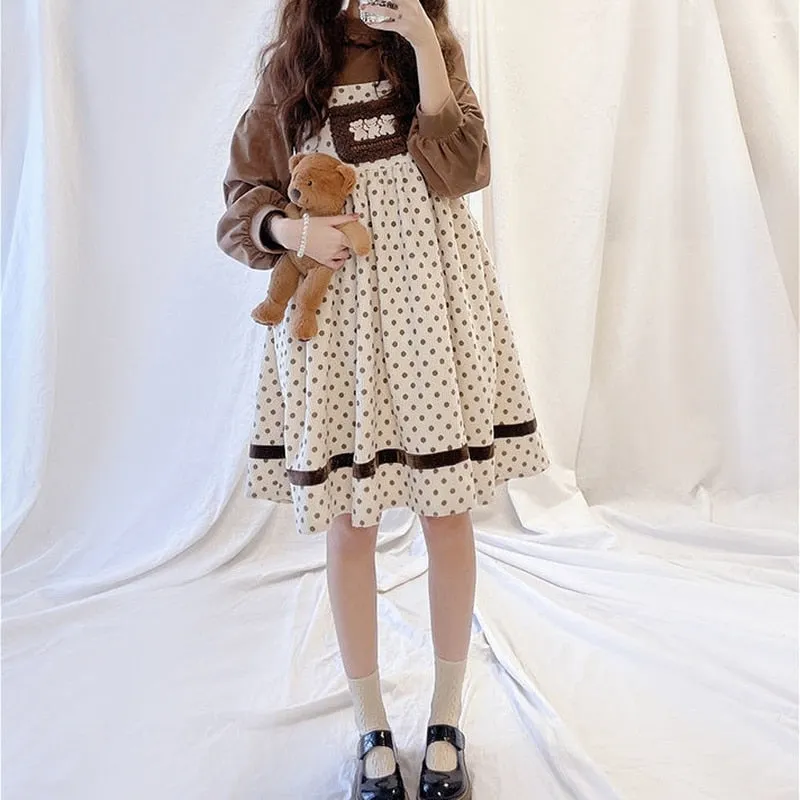 Corduroy Teddy Overall Dress