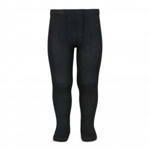 Cotton Rib Tights | Black