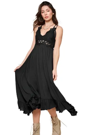 Crochet Lace Long Slip Dress