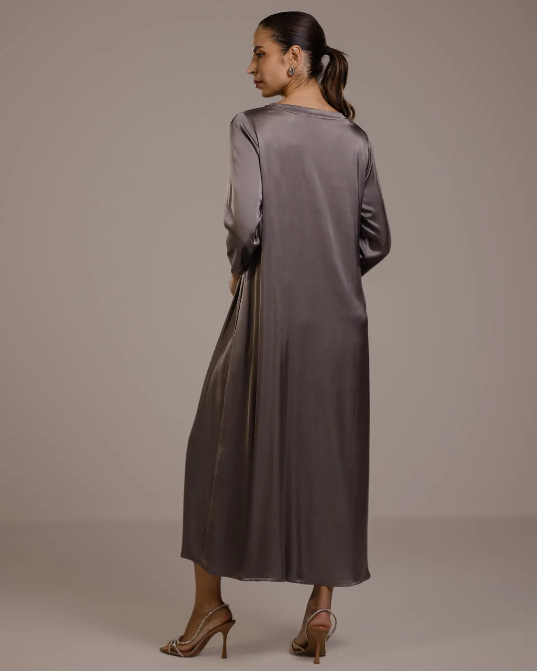 Dahlia Satin Dress | Mink