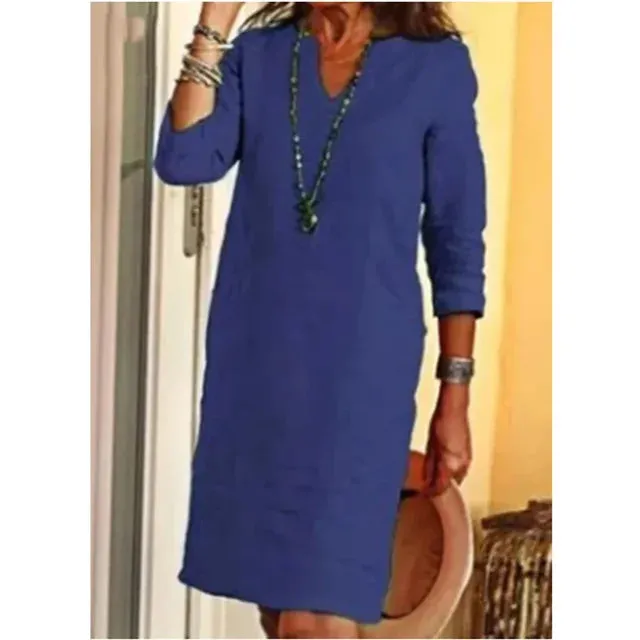 Elvita - Wide V-Neck Dress