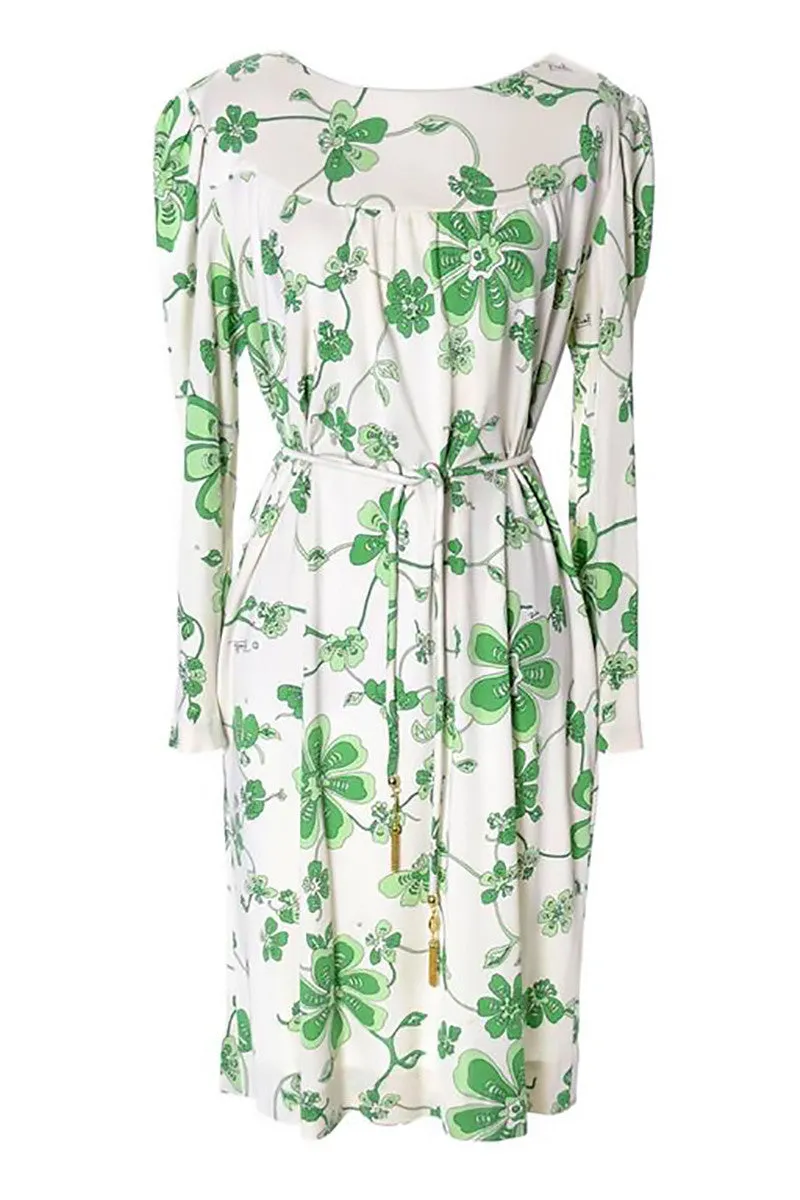 Emilio Pucci Silk Jersey Vintage Dress Italy 1960s