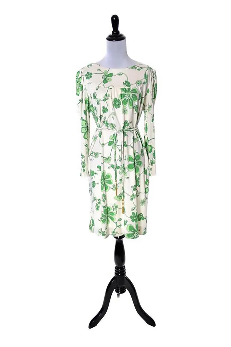 Emilio Pucci Silk Jersey Vintage Dress Italy 1960s
