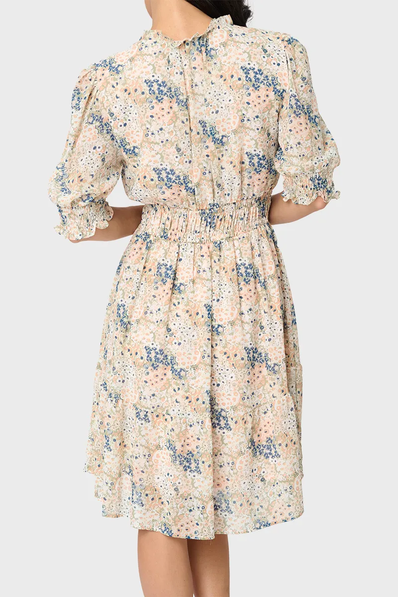 Everybody V-Neck Ruffle Detail Dress