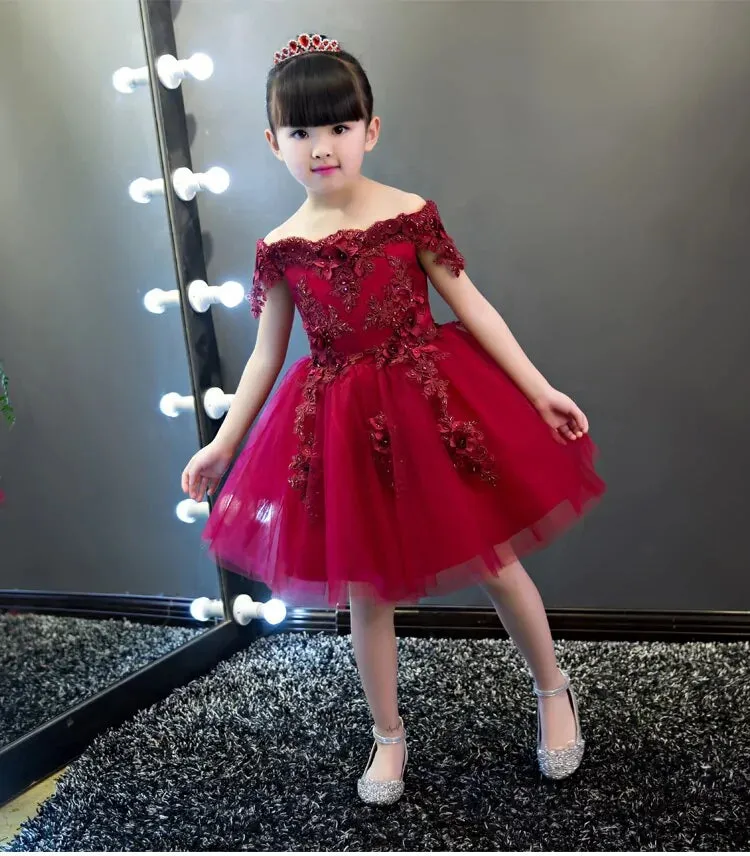 Flower Pattern Dress For Girls