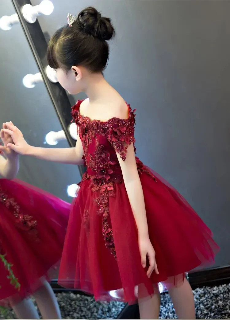 Flower Pattern Dress For Girls