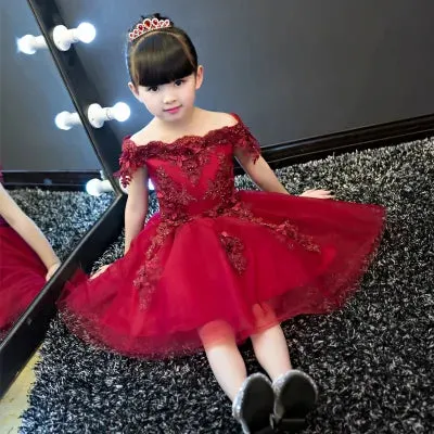 Flower Pattern Dress For Girls