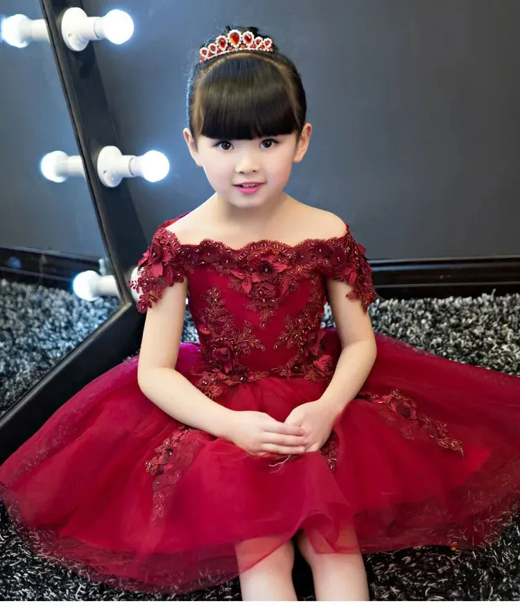 Flower Pattern Dress For Girls