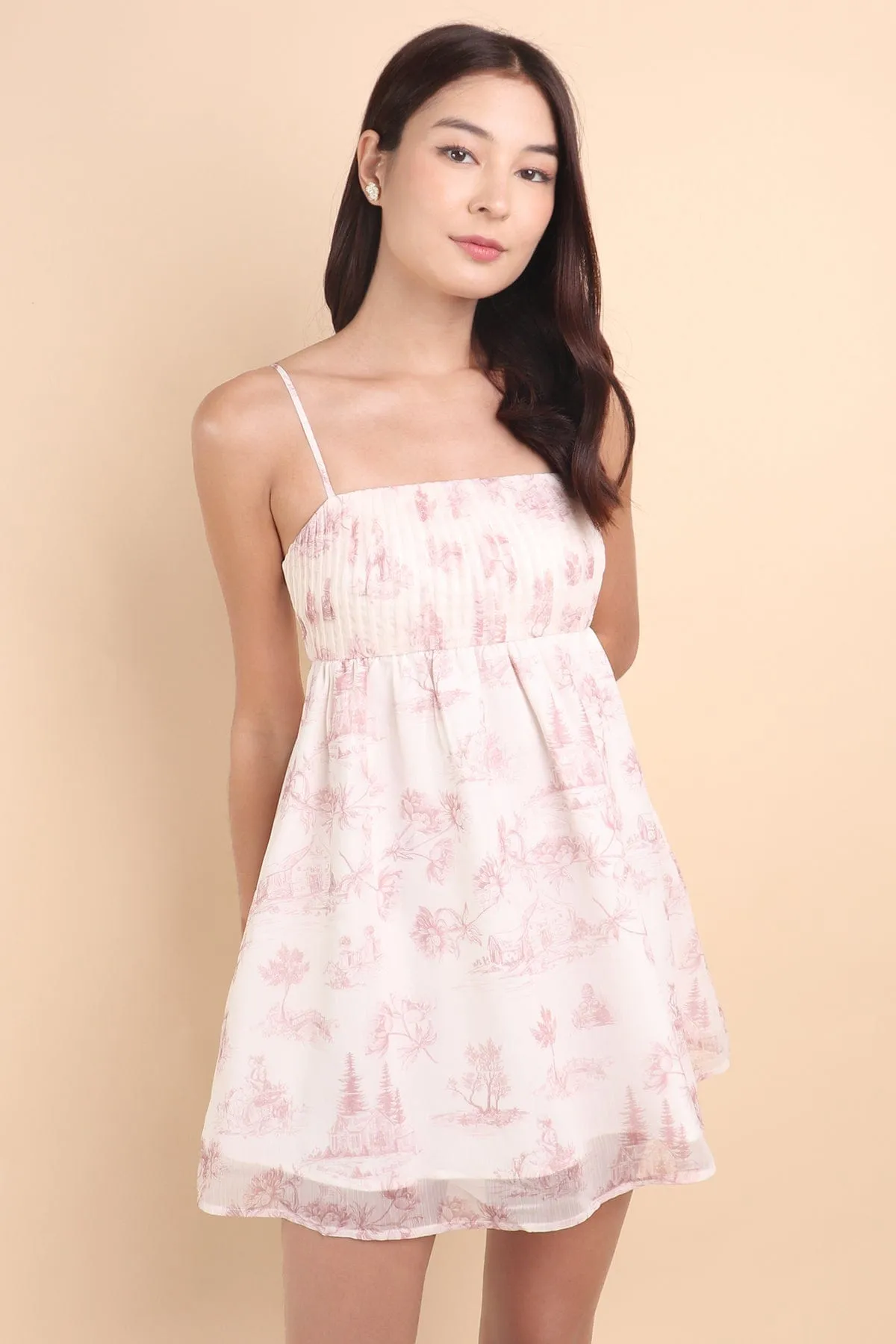 FRENCH TOILE BABYDOLL DRESS IN BLUSH