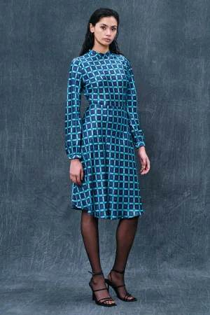 Geometric Long Sleeved Dress