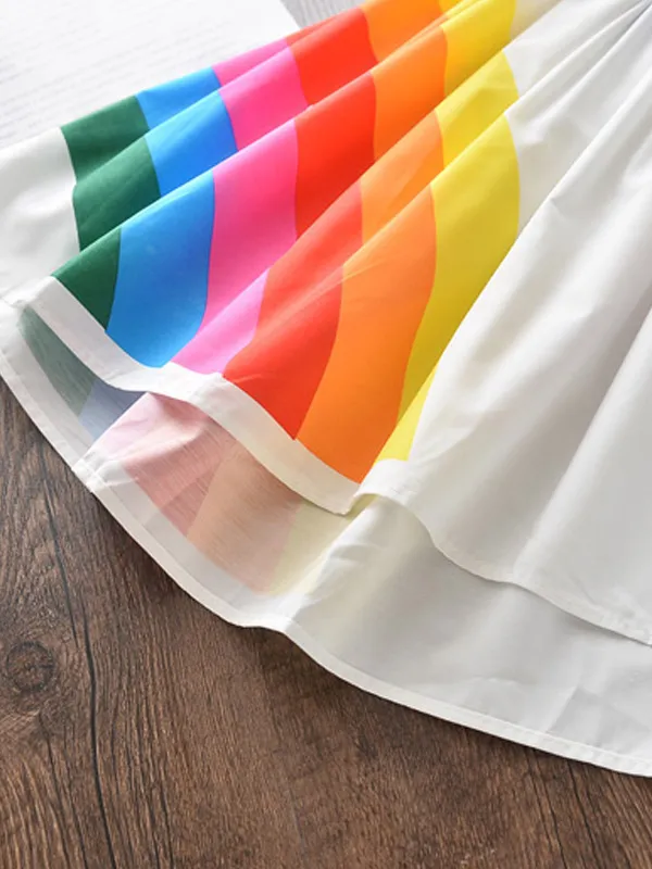 Girls Be a Rainbow Spring Dress
