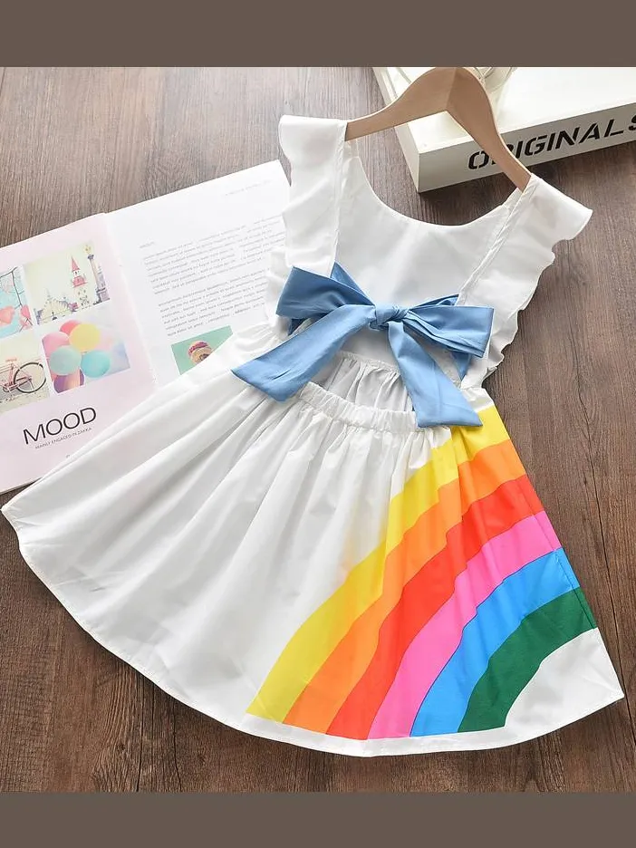 Girls Be a Rainbow Spring Dress