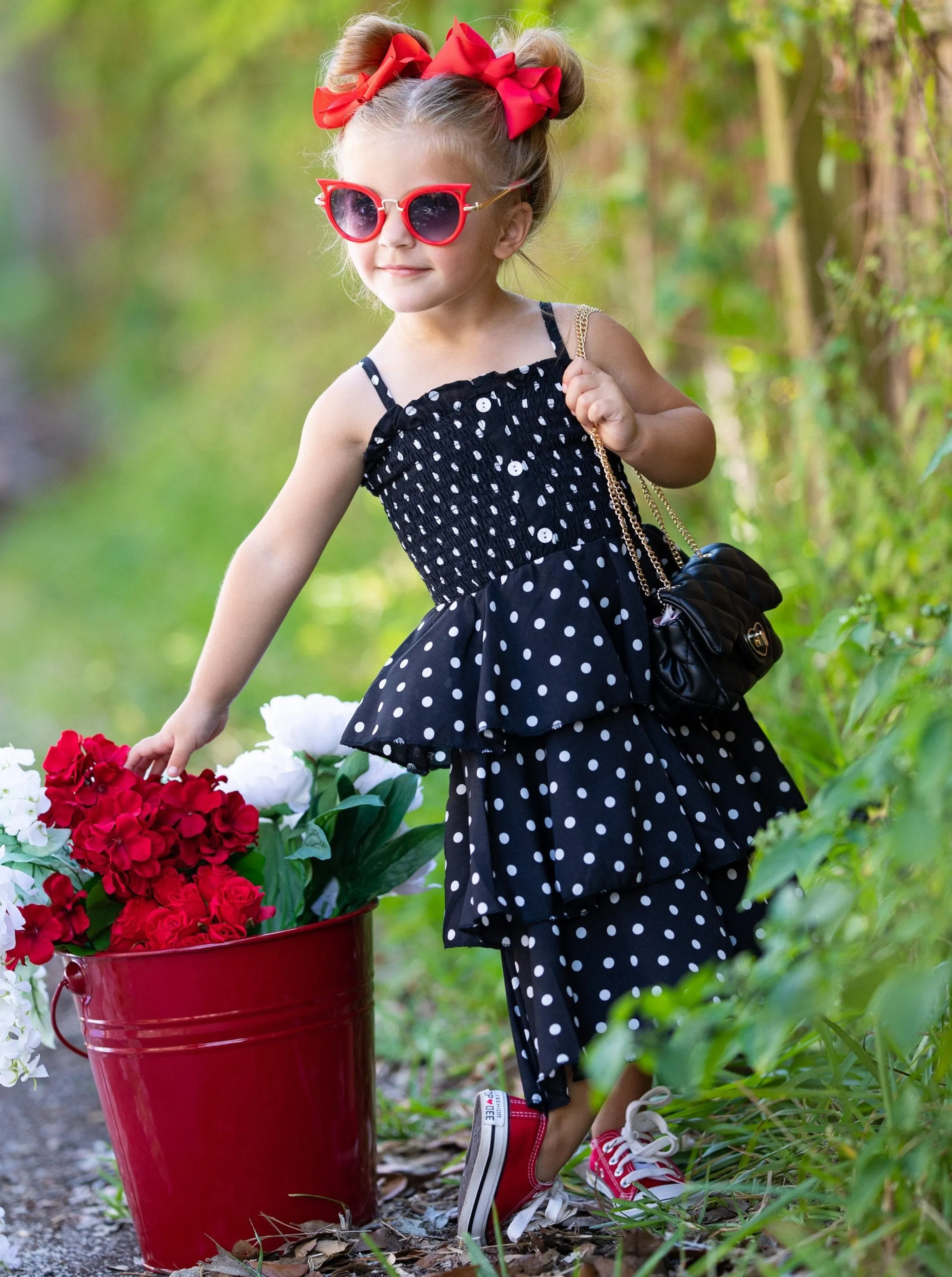 Girls Be Brave, Be Bold Polka Dot Dress