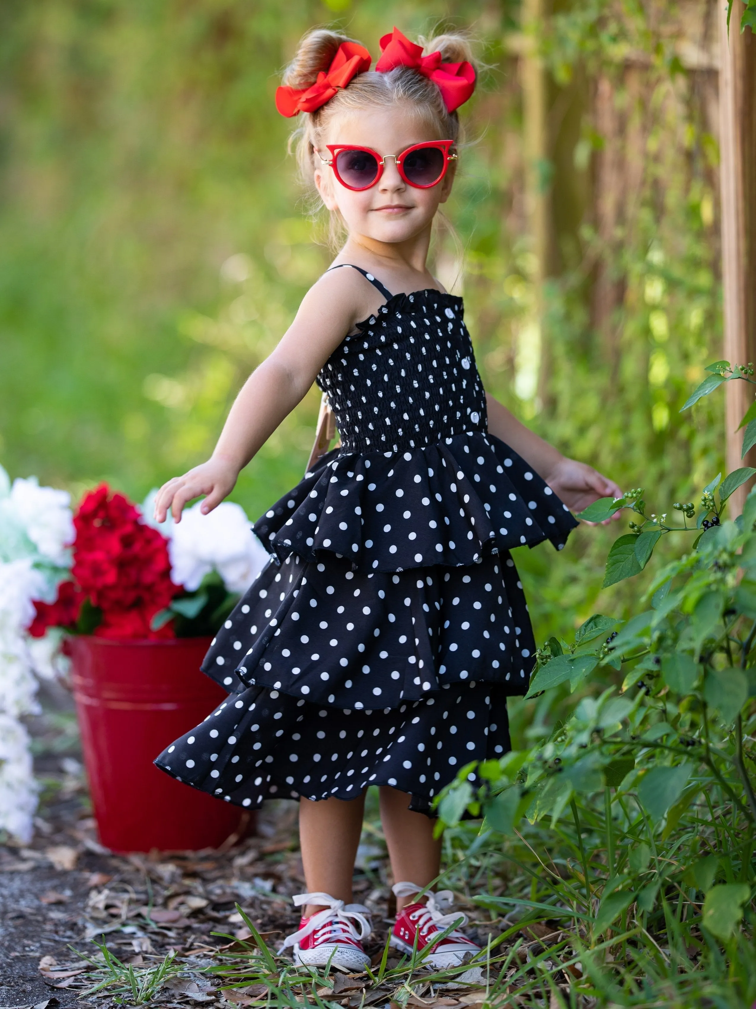 Girls Be Brave, Be Bold Polka Dot Dress
