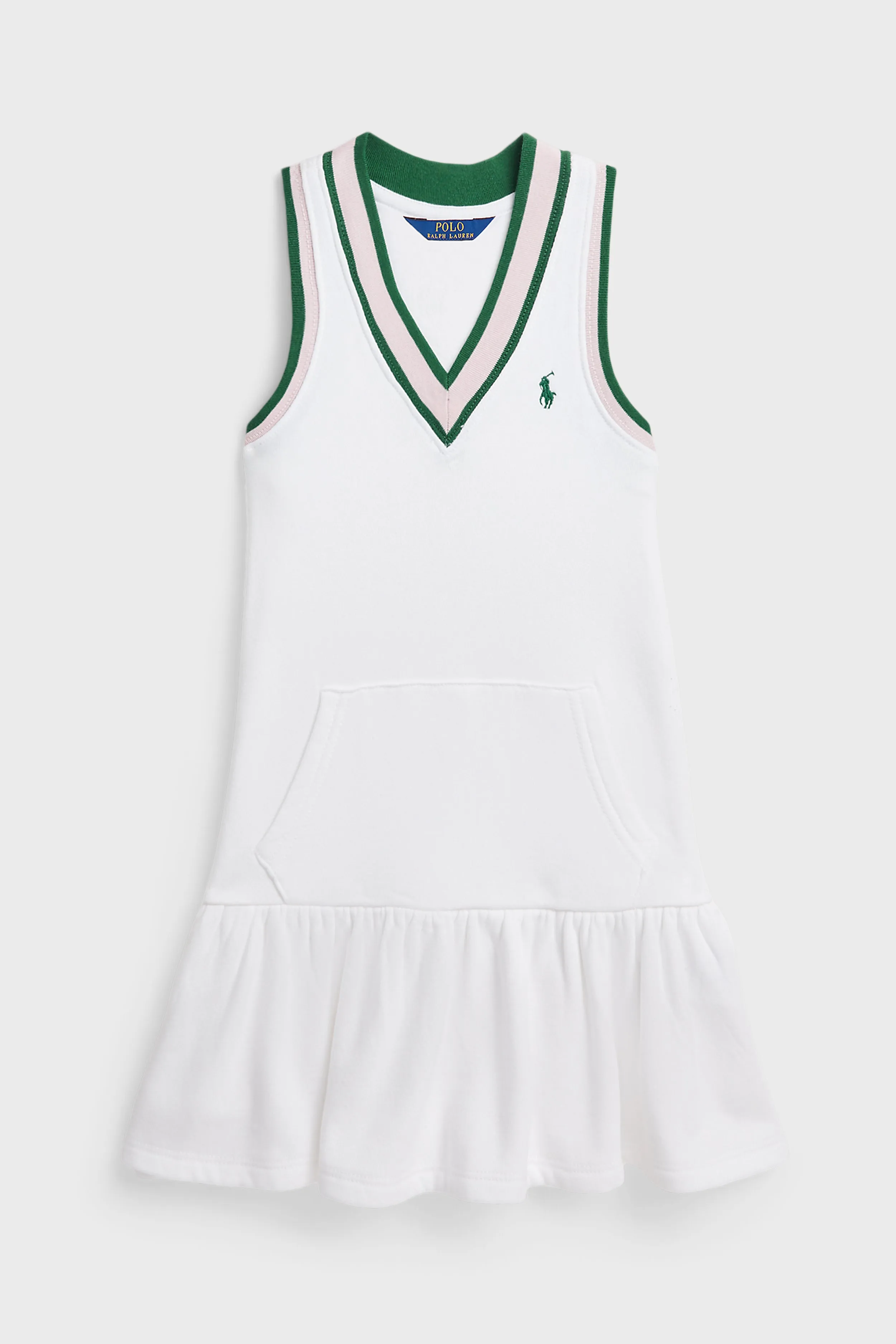 Girls Cricket-Stripe Cotton Terry Dress