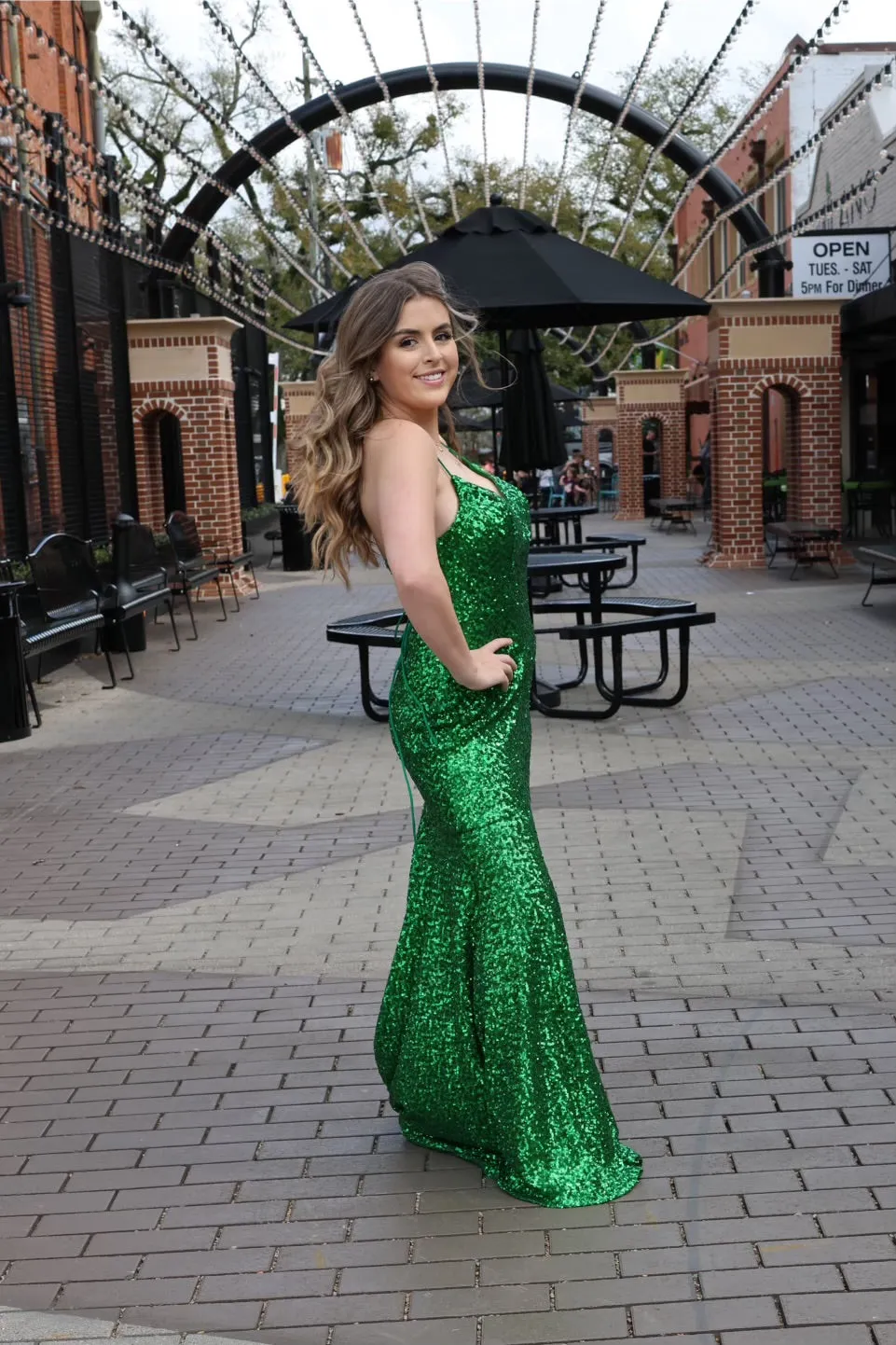 Javana Fitted Sequin Mermaid Gown