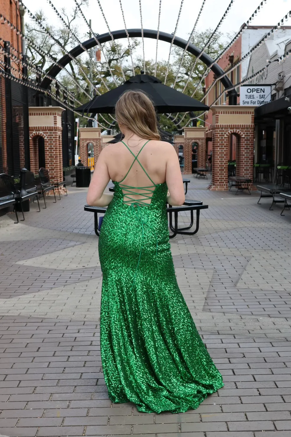 Javana Fitted Sequin Mermaid Gown