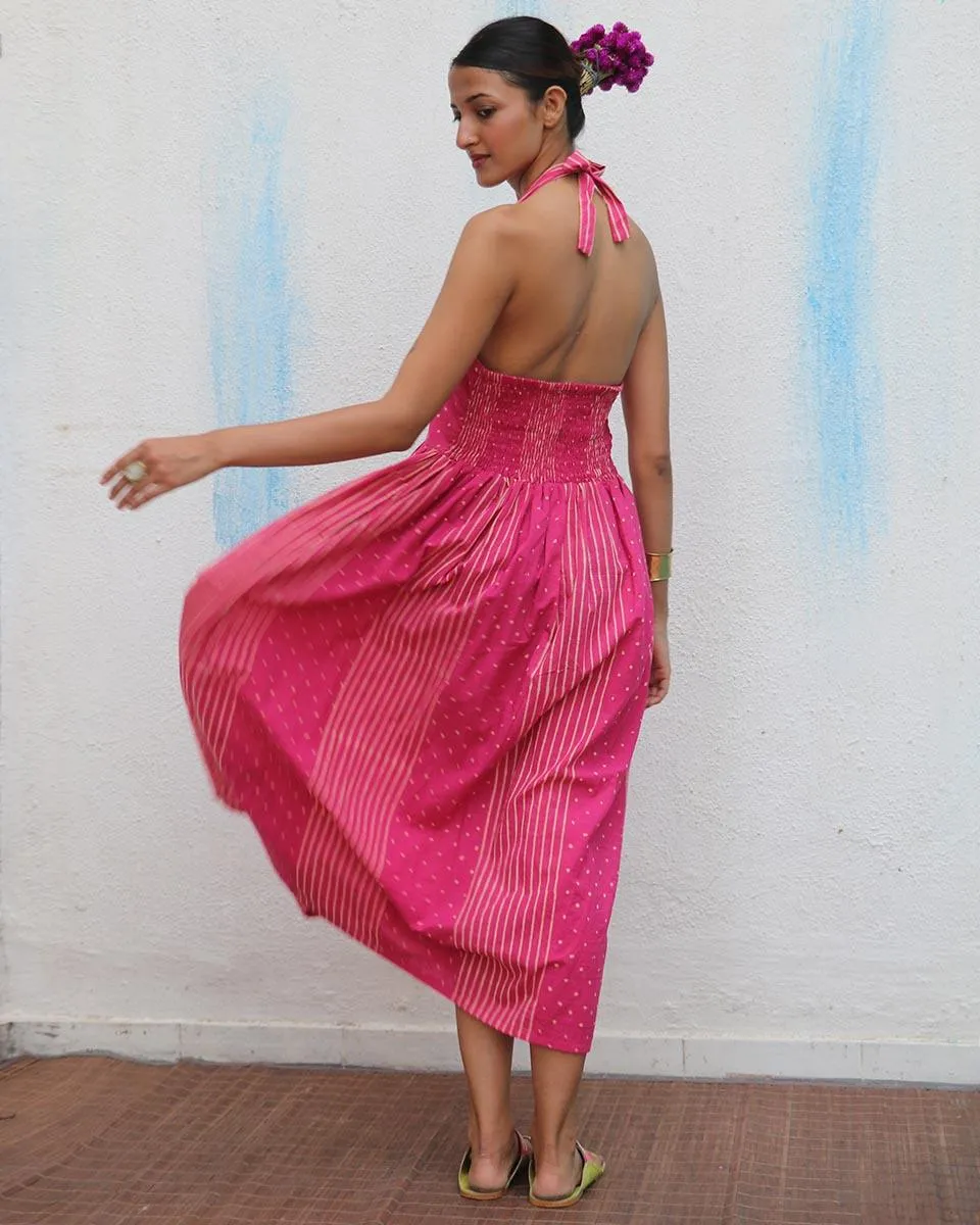 Joba Blockprinted Cotton Dress - Flower Girl