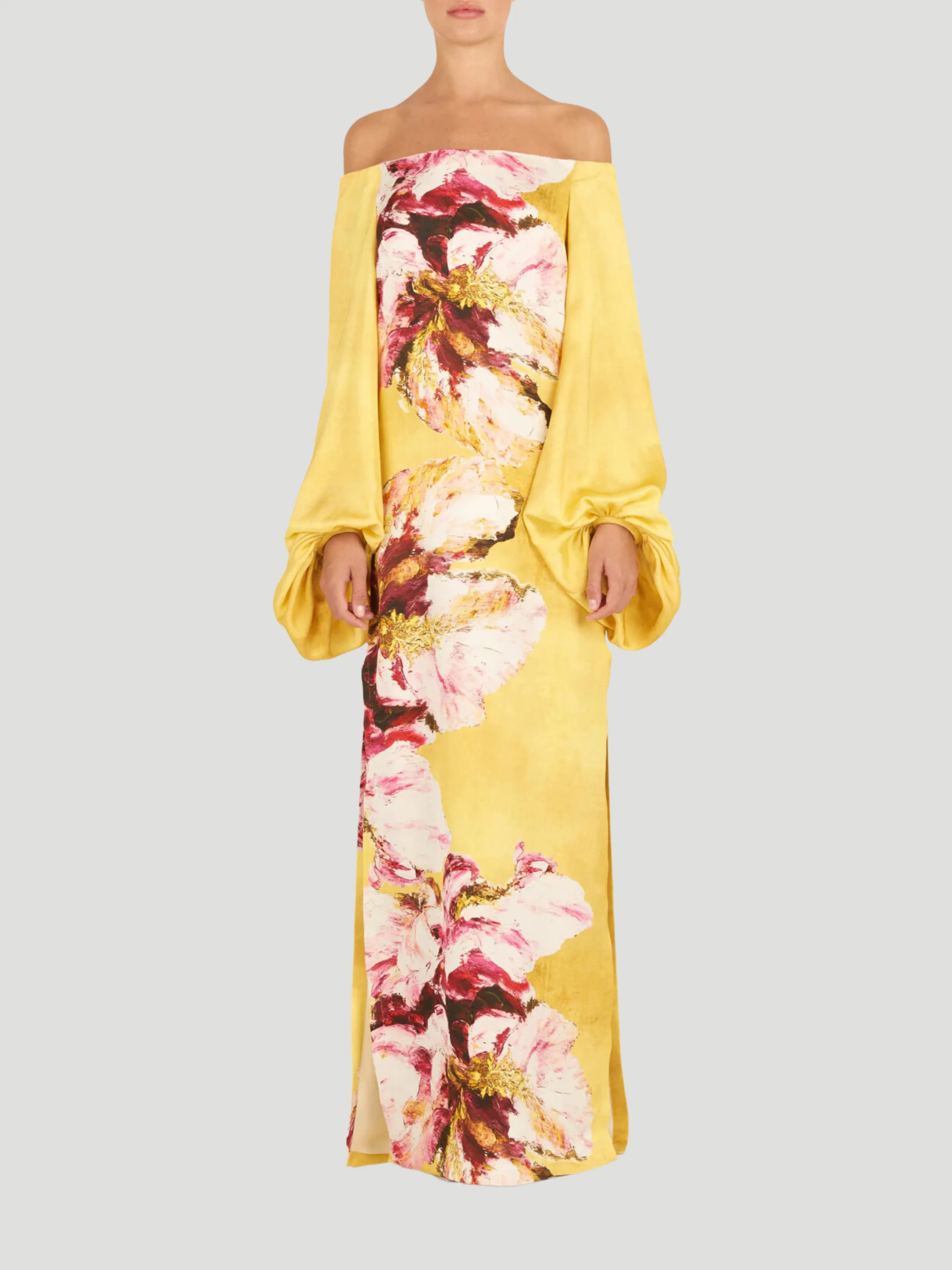 Lexi Tunic Canary Pink Flowers