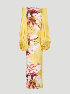Lexi Tunic Canary Pink Flowers