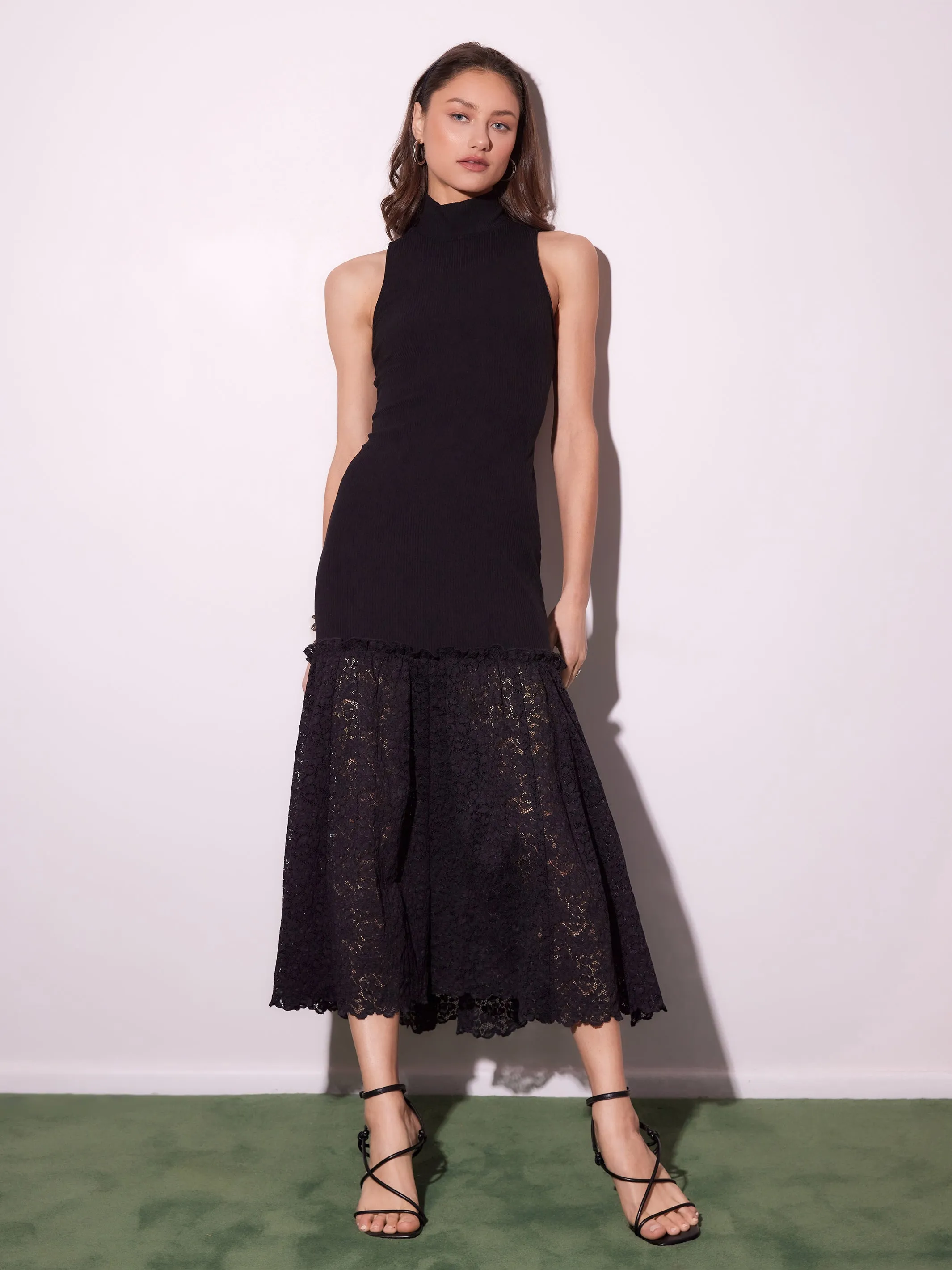 Liana Contrast Lace Dress