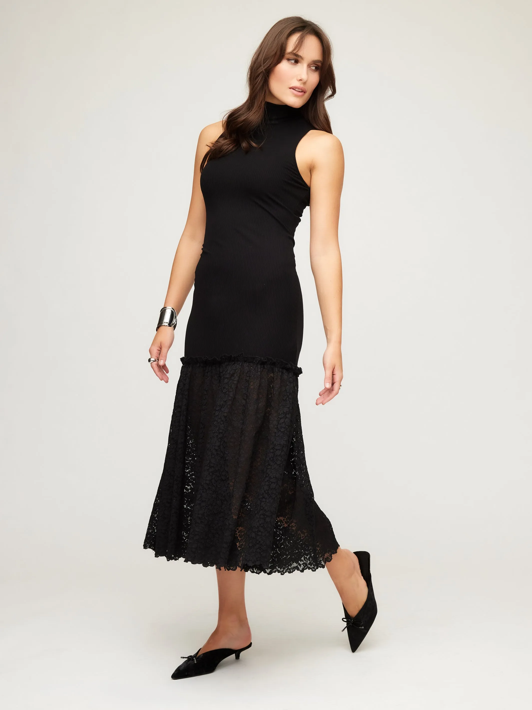 Liana Contrast Lace Dress