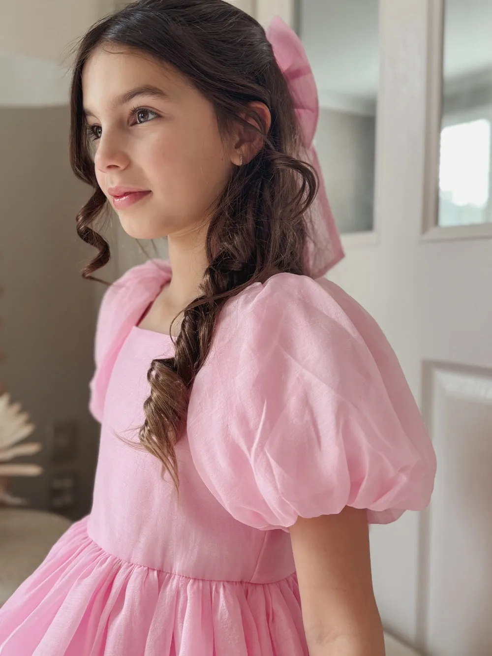 Lucy Girls Candy Pink Midi Dress
