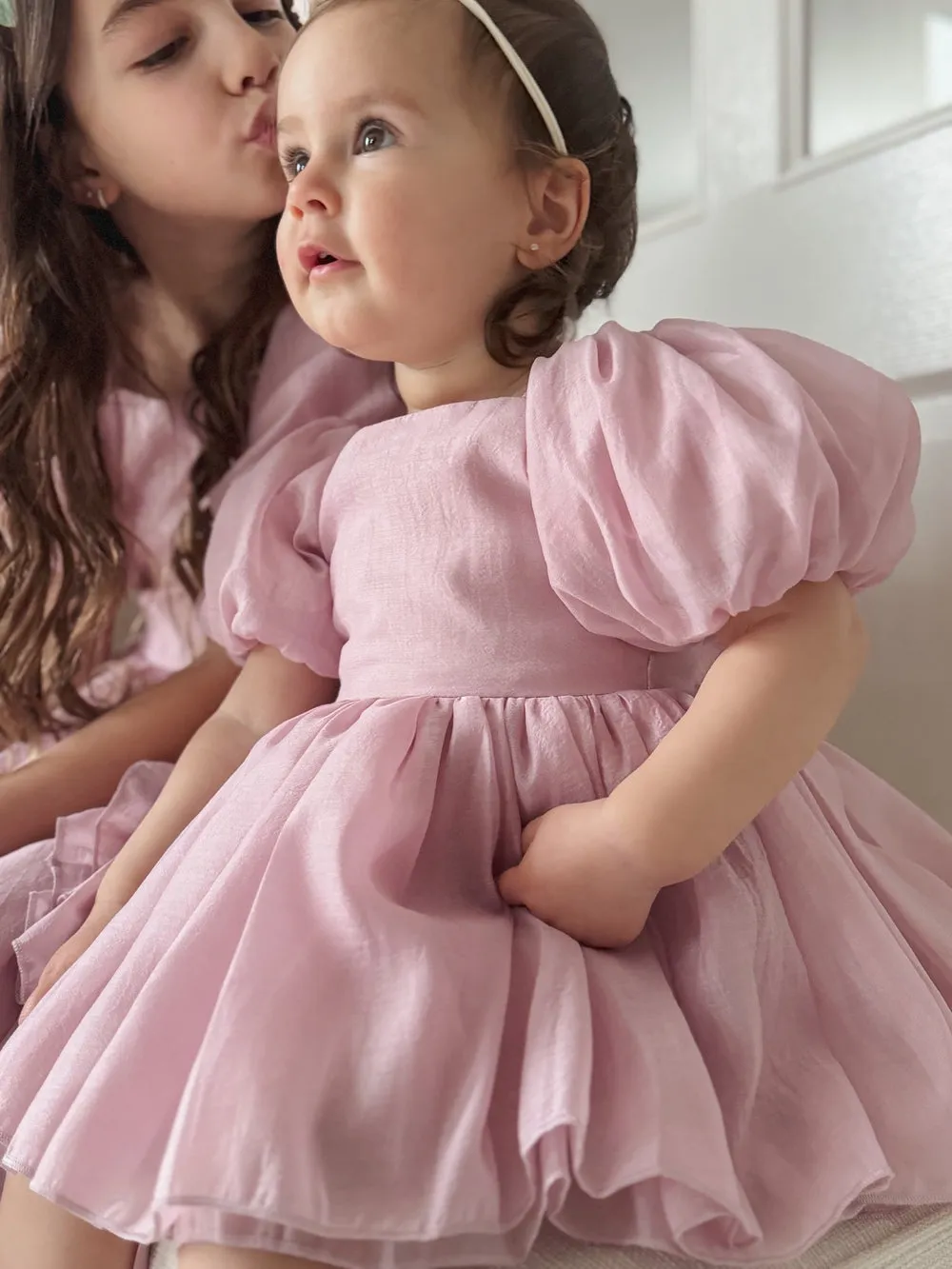 Lucy Girls Dusty Pink Midi Dress