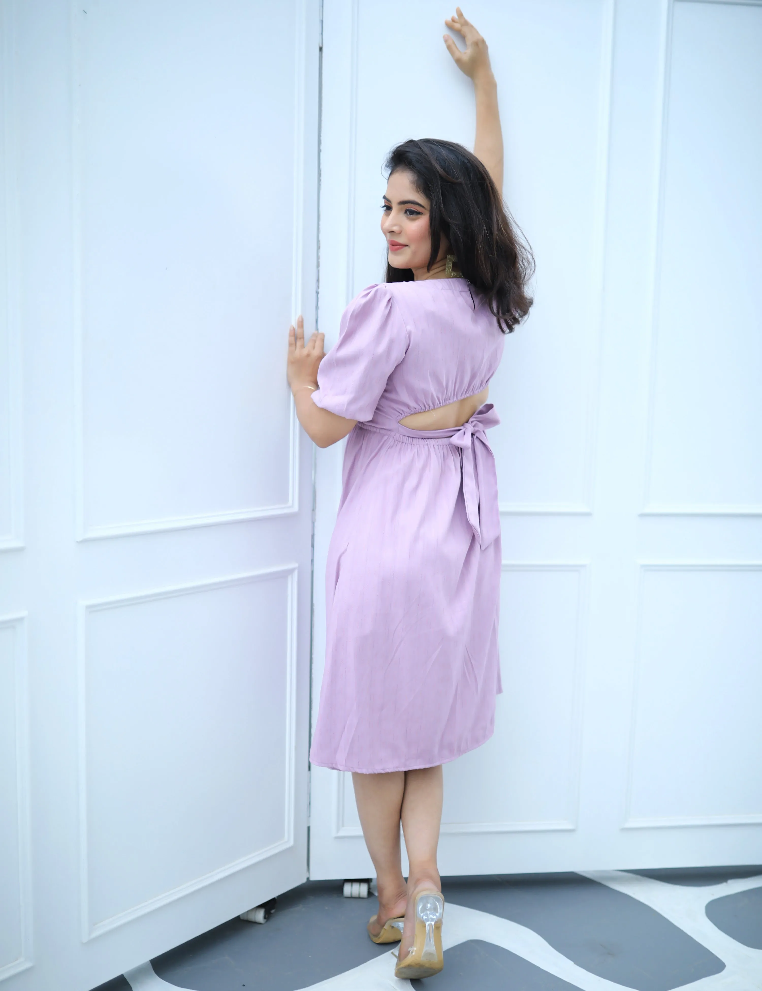 Mauve-Lous A-Line Dress
