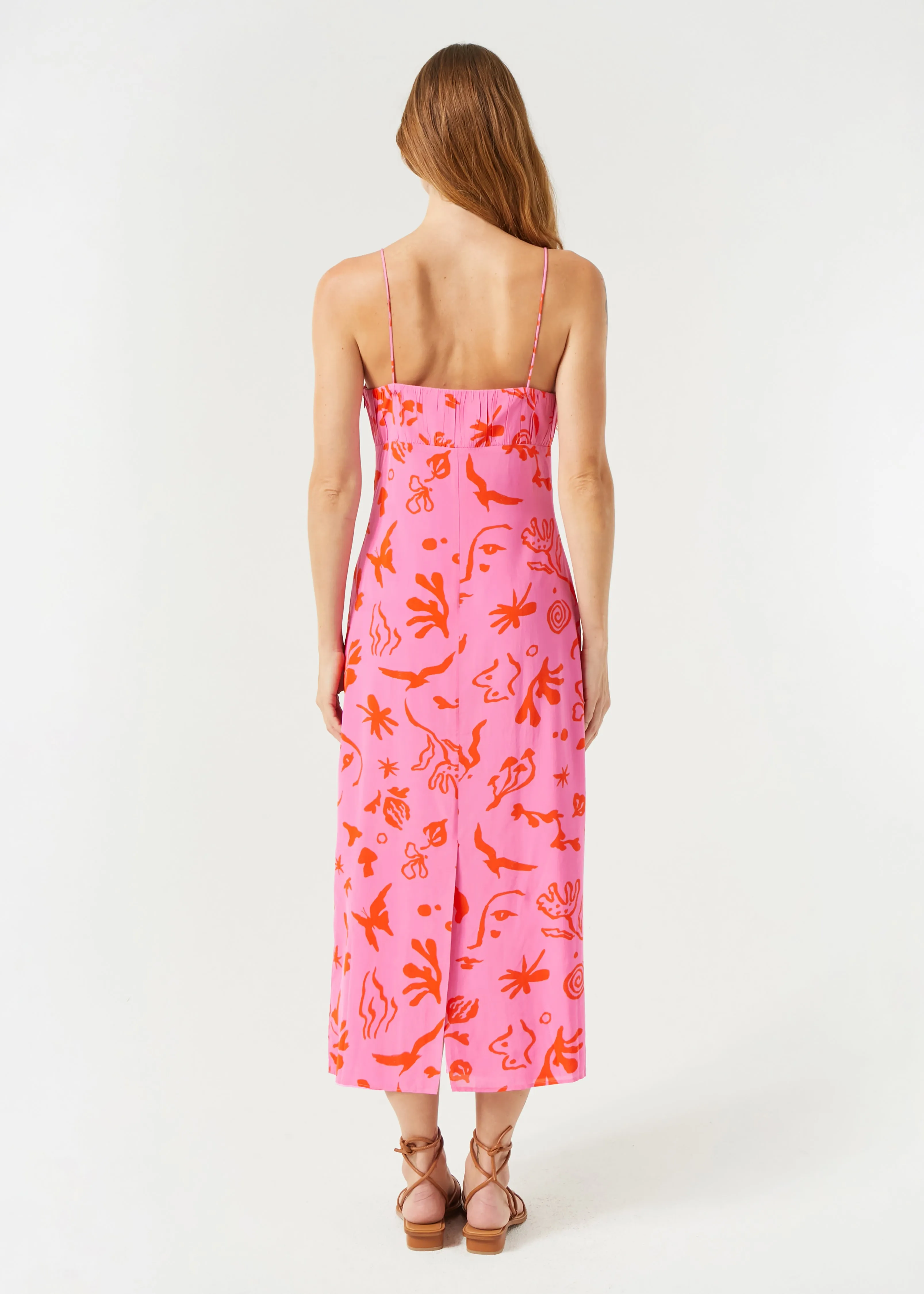 Milo Dress | Pink Botanical Abstract