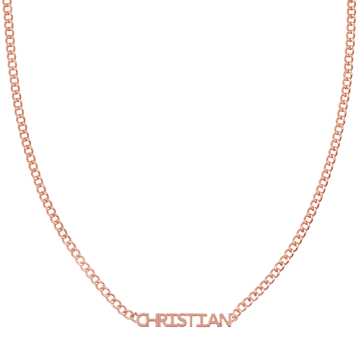Mini Single Name Cuban Chain Necklace